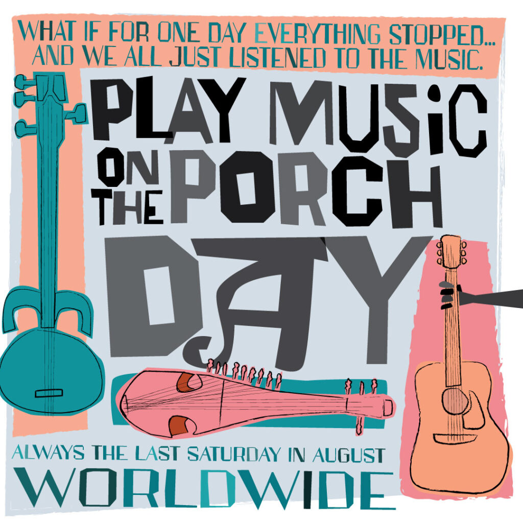 play music on the porch day flier